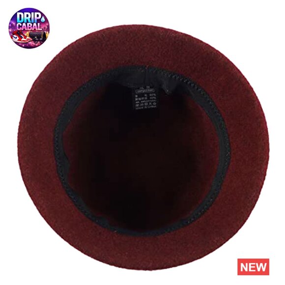 Wool Bucket Hat Crushable Packable Winter Warm Adjustable Drawstring
